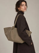 Genuine leather shopper, made in Italy
