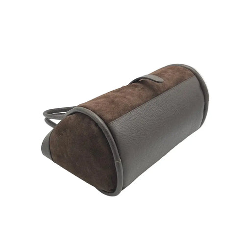 Handtasche aus echtem Leder und Wildleder mit Schulterriemen
