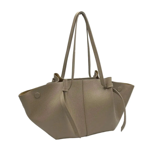 Genuine leather shopper, made in Italy