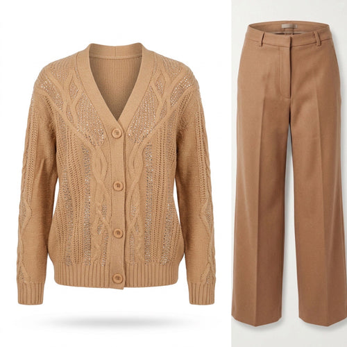 Strickjacke mit Strassdetails
