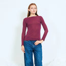 Essential Boat Neck Modal-Cashmere Shirt