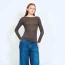 Essential Boat Neck Modal-Cashmere Shirt