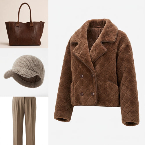 Fake Fur Jacke mit Reverskragen