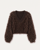 Flauschiger Pullover mit Glitzereffekt