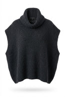 Ärmelloser Rollkragenpullover aus Baby-Alpaka und Wolle