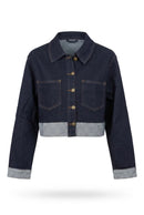 Kurze Stretch-Jeansjacke