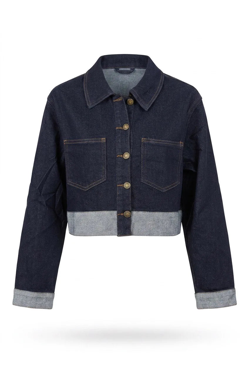Kurze Stretch-Jeansjacke