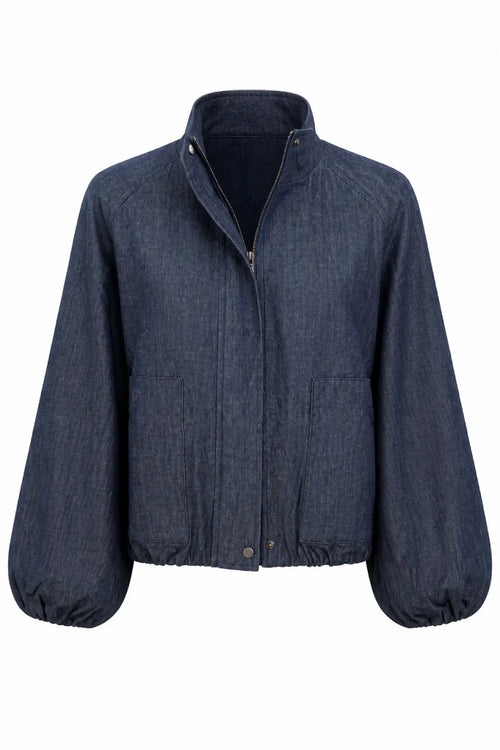 Leichte Bomberjacke aus 100% Baumwolle
