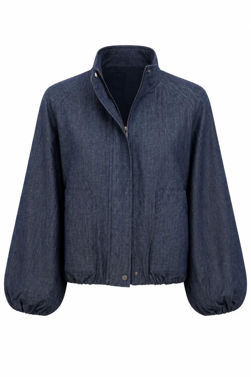 Leichte Bomberjacke aus 100% Baumwolle