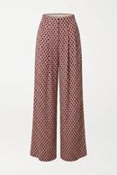 Palazzo trousers with a graphic pattern