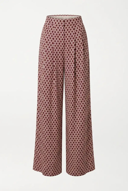Palazzo trousers with a graphic pattern