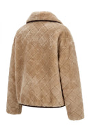 Fake Fur Jacke mit Reverskragen