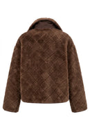 Fake Fur Jacke mit Reverskragen