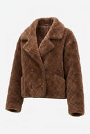 Fake Fur Jacke mit Reverskragen
