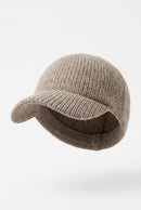 Strick-Cap mit Schirm – Beige, Braun, Schwarz & Oliv