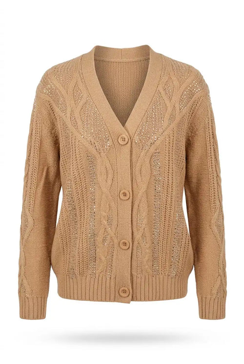 Strickjacke mit Strassdetails