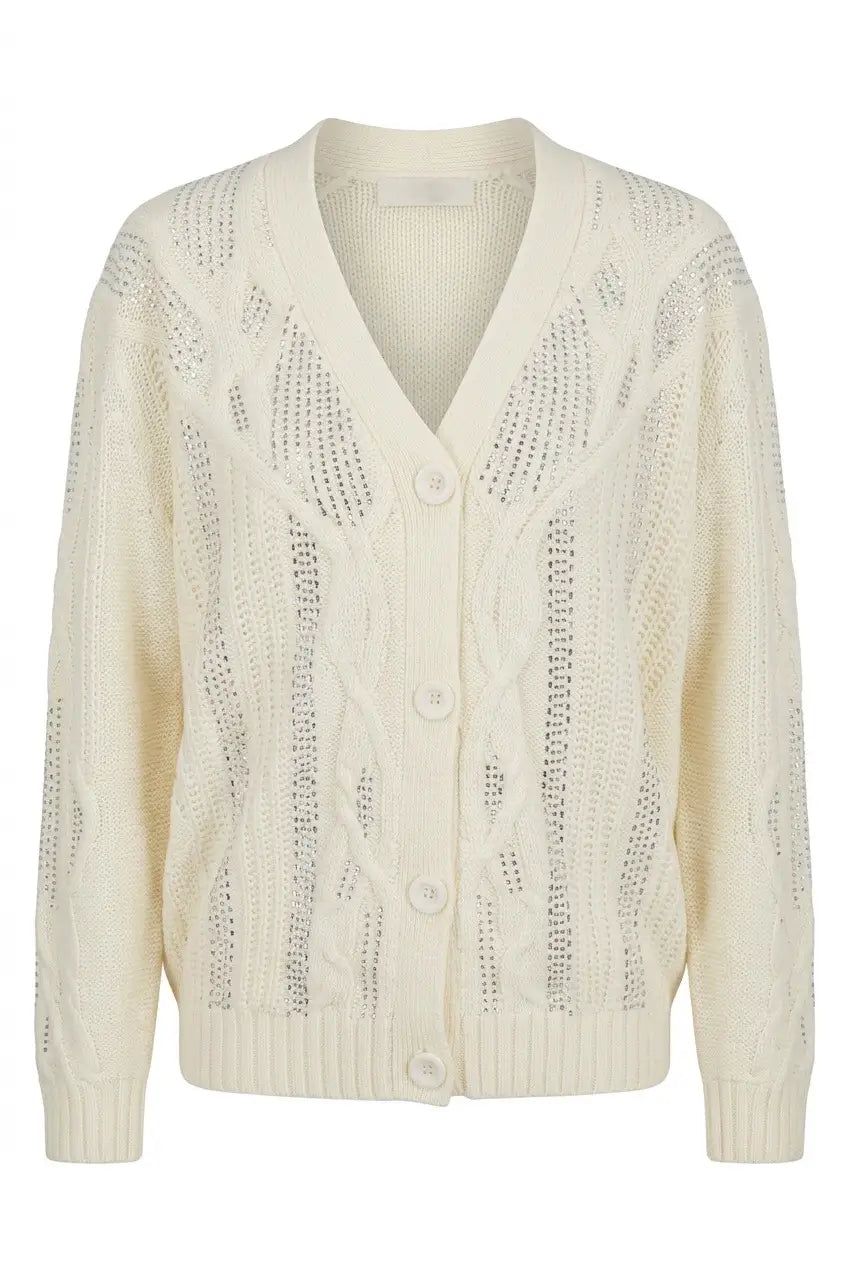 Strickjacke mit Strassdetails