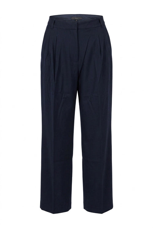 Soft fabric trousers – Dark blue & brown