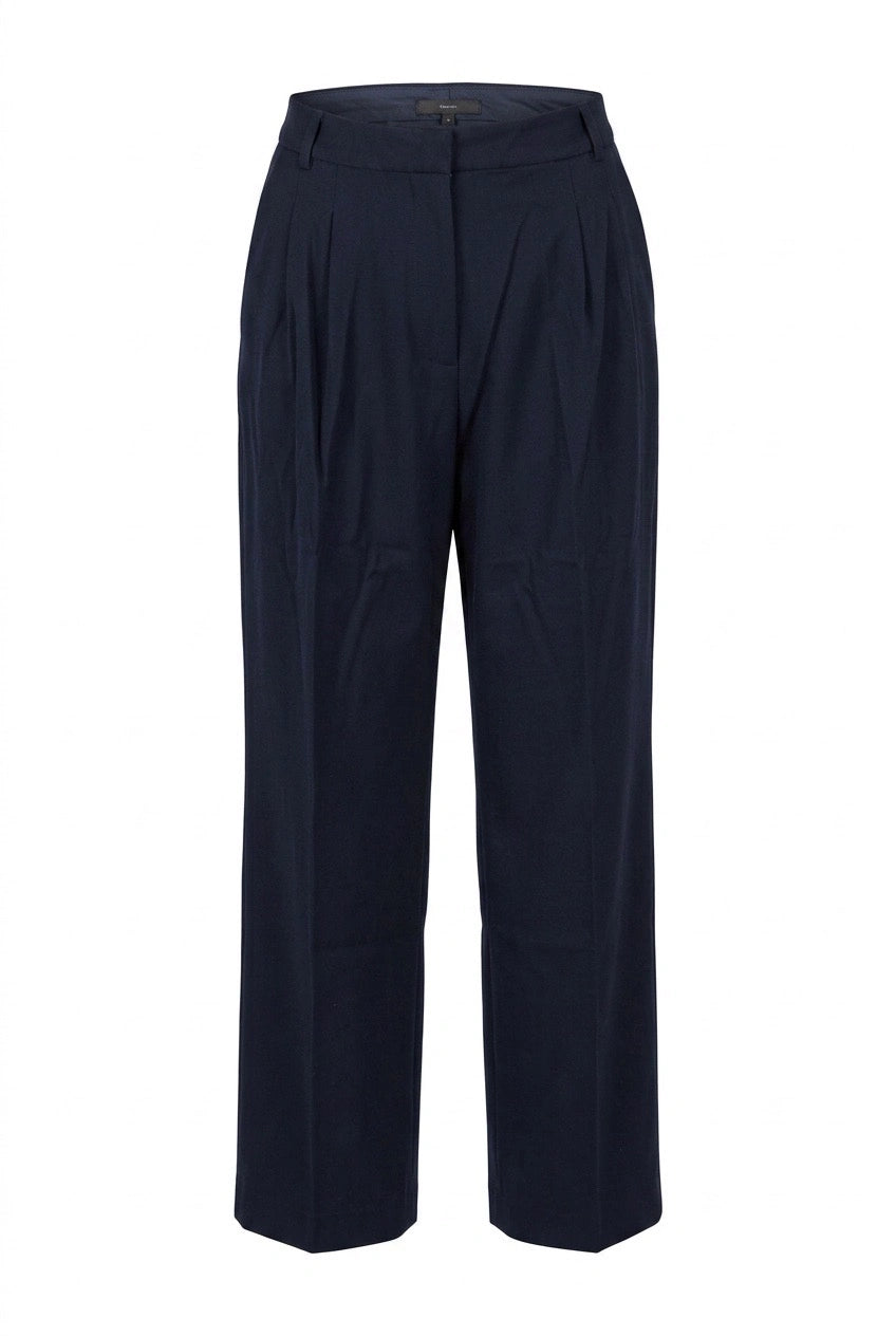 Weiche Stoffhose – Dunkelblau & Braun