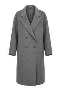 Wollmantel aus Wollmix – Grau