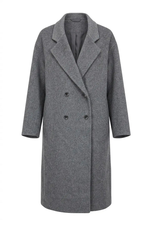 Wollmantel aus Wollmix – Grau