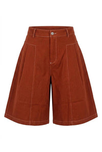 Bermuda-Shorts aus Baumwolle – Braun