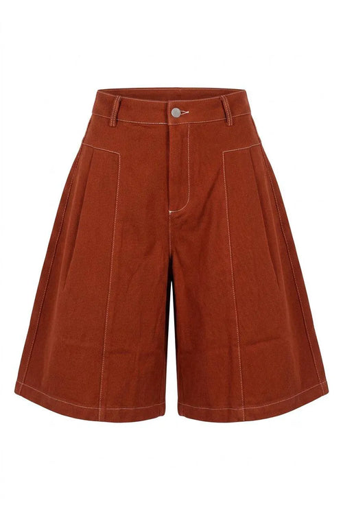 Bermuda-Shorts aus Baumwolle – Braun